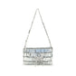Silver crystal bow mini Shoulder Bag