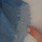 Blue Mesh Trim Ruched Tulle Sheath Dress