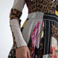 Multicolor Patchwork Floral Leopard Dress