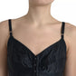 Black Nylon Bodycon Corset Bustier Mini Dress