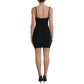 Black Nylon Bodycon Corset Bustier Mini Dress