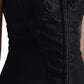 Black Nylon Bodycon Corset Bustier Mini Dress