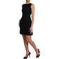 Black Sleeveless Bodycon A-line Mini Dress