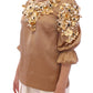 Gold SPECIAL Piece Runway Crystal Blouse