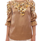 Gold SPECIAL Piece Runway Crystal Blouse