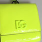 Yellow Green Bifold DG Logo Neck Strap Cardholder Wallet