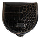 Black Polished Crocodile Leather Mens Coin Purse Wallet