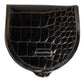 Black Polished Crocodile Leather Mens Coin Purse Wallet