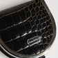 Black Polished Crocodile Leather Mens Coin Purse Wallet