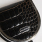 Black Polished Crocodile Leather Mens Coin Purse Wallet
