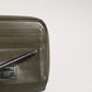 Military Green Leather Logo Plaque Card Holder Coin Purse Wallet