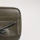 Military Green Leather Logo Plaque Card Holder Coin Purse Wallet