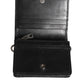 Black Leather Bifold Card Holder Mens Coin Purse Key Clip Wallet
