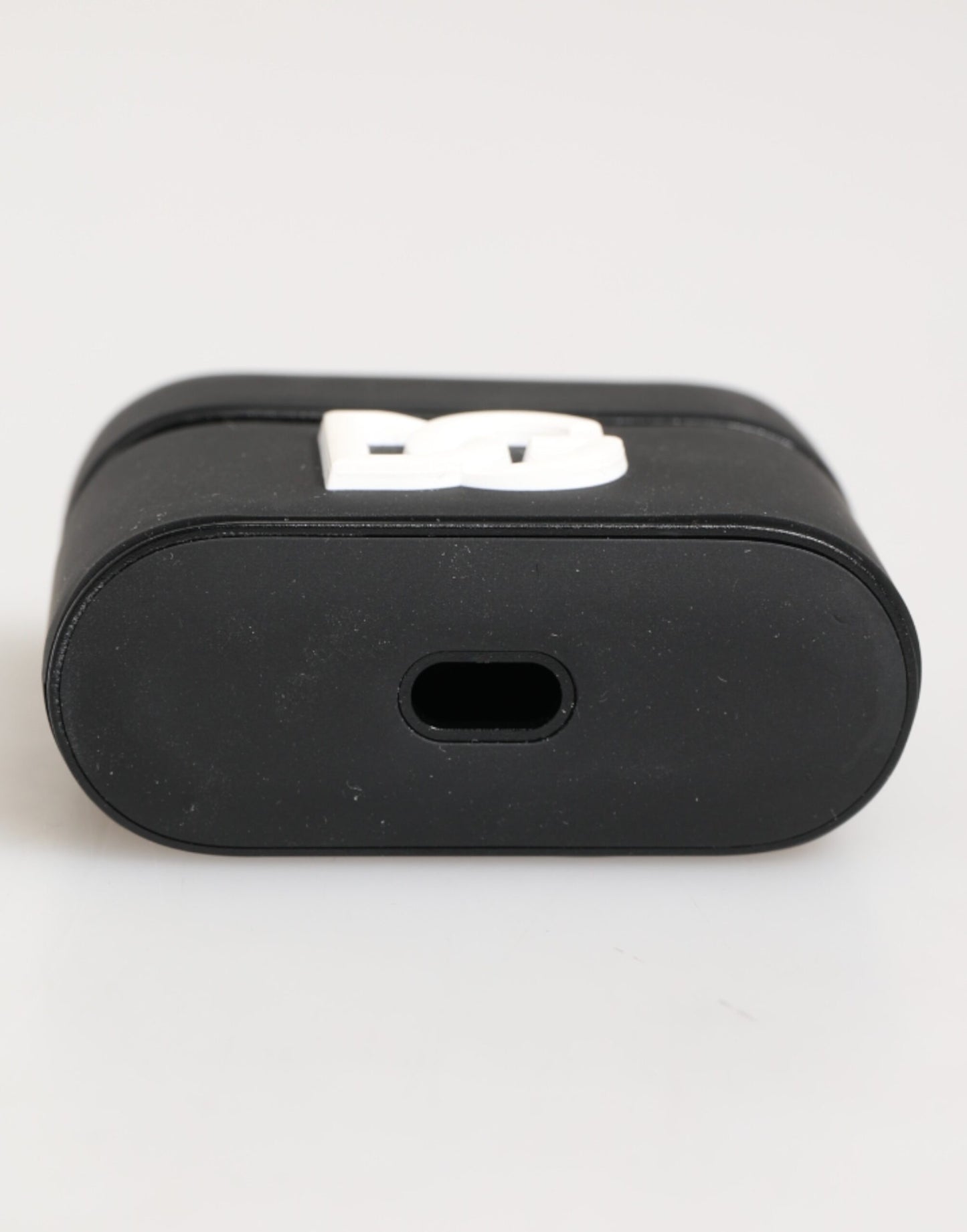 Black White Rubber Embossed Logo Accessory Airpods Case
