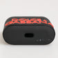 Black Orange Rubber Logo Embossed Accessory Airpods Case