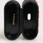 Black Orange Rubber Logo Embossed Accessory Airpods Case