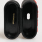 Black Orange Rubber Logo Embossed Accessory Airpods Case