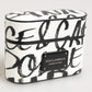 Black White Leather Monogram Print Logo Holder Airpods Case