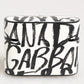 Black White Leather Monogram Print Logo Holder Airpods Case