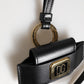 Black Leather Strap Gold Metal DG Logo Plaque Airpods Case
