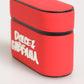 Red PVC DG Logo Embossed Men Flip Holder  Airpods Case