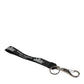Black Silver Nylon DG Crown Men's Holder Keychain Keyring