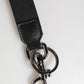 Black Red Logo Polyester Brass Holder Keychain Keyring