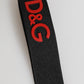 Black Red Logo Polyester Brass Holder Keychain Keyring