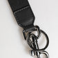 Black Blue DG Logo Polyester Brass Holder Keychain Keyring