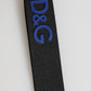Black Blue DG Logo Polyester Brass Holder Keychain Keyring