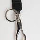 Black Burgundy Nylon DG Logo Crown Holder Keychain Keyring