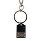 Black Sint Glass Plaque DG Logo Metal PlateKeychain Keyring