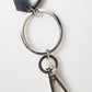 Black Sint Glass Plaque DG Logo Metal PlateKeychain Keyring