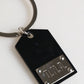 Black Sint Glass Plaque DG Logo Metal PlateKeychain Keyring