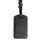Black Textured Leather DG Logo Travel Luggage Tag Keyring