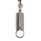 Gray Leather Logo Metal Ring Keychain Holder Keyring