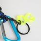 Multicolor Leather Tape String DG Logo Keychain Keyring