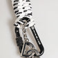 Black White Polyester Tape String DG Logo Keychain Keyring