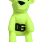 Neon Green Bear Embroidered Logo Men Keychain Clasp  Keyring