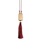 White Resin Gold Metal Crossbody Mini Purse Tassel Bag
