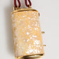 White Resin Gold Metal Crossbody Mini Purse Tassel Bag