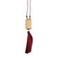White Resin Gold Metal Crossbody Mini Purse Tassel Bag