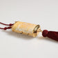 White Resin Gold Metal Crossbody Mini Purse Tassel Bag
