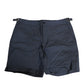 Navy Blue Polyester Pinstripe Men Shorts Swimwear