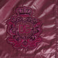 Burgundy Polyester Logo Embossed Crest Swimwear