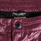 Burgundy Polyester Logo Embossed Crest Swimwear