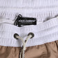 Brown White Polyester Re-Edition Shorts Swimwear