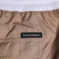 Brown White Polyester Re-Edition Shorts Swimwear