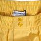 Yellow Cotton Elastic Waistband Short Swimwear