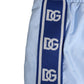 Light Blue Nylon DG Logo Tape Men Shorts Swimwear